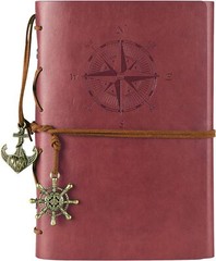 Leather Journal Refillable, MALEDEN Premium Spiral Notebook Classic Binder