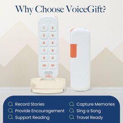VOICEGIFT PLAY Holiday Gift, 10 Hour Text to Audio Encoder for Adults, White