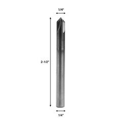 5PCS 1/4″ 4 Flute 90 Degree Carbide Chamfer Mills – Single End – AlTiN Coated