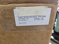 Mushroom Bag Breather Patch Material 2.25×2000 Feet Per Roll. 4 Rolls In Box