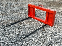 PROWorks Dual Hay Bale Spear Fork Attachment Fits Skid Steer Quick Attach