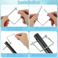 2Pcs 1/2″x3-1/8″ Square Trailer Coupler Pin Wire Lock Pin Shaft Locking Pins