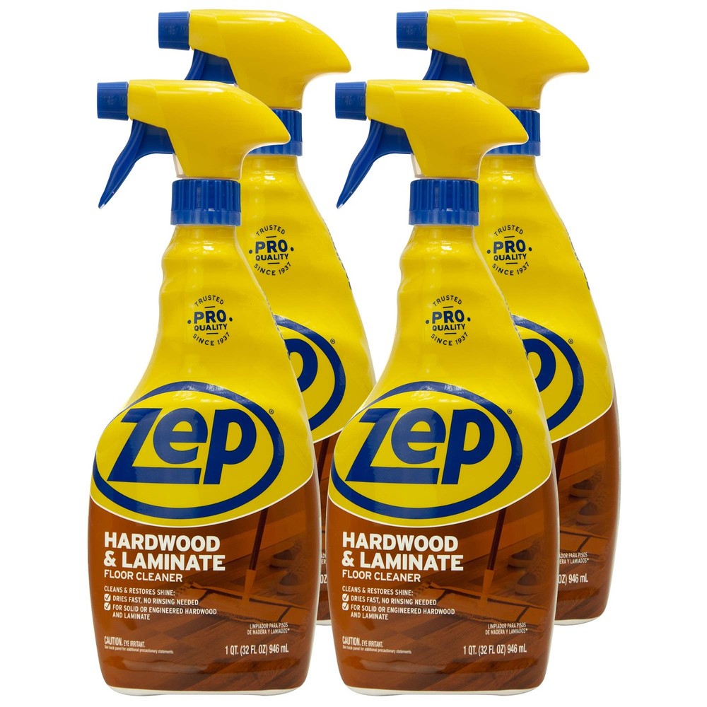 Zep Hardwood and Laminate Floor Cleaner – 32 Oz (Case of 32 Fl (Pack 4)