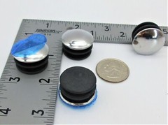 4/8/12/20pcs Round Tubing Plugs For 1″ OD Pipe Silver Cap Hole Cover Snap in US