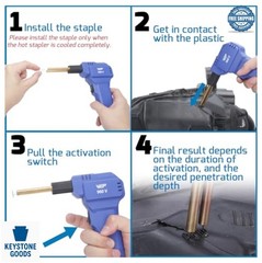 Plastic Welder Kit 110V with 200 Hot Staples and Pliers Car Bumper Repair Tool