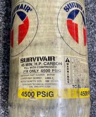2004 Survivair 45min Air Only 4500 PSIG Tank L65G-1 Cylinder PaintBall Rifle