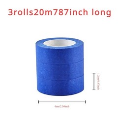 3 Rolls Blue Painter’s Tape 2 Inch x 60 Yards 5.5 Mil Masking Tape Clean Removal