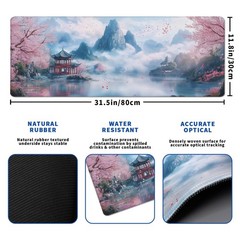 Cherry Blossom Watercolor Extended-31.5×11.8 Inch,
