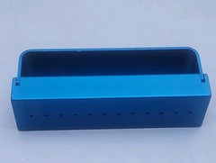 Brasseler USA A635B Blue Aluminum Bur Block 8FG 4RA Dental Organizer