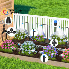 MIXC 230FT Quick-Connect Drip Irrigation 33FT Main tube+197FT 1/4” tube
