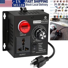 Electric Motor Variable Speed Controller – 120V~220V 15A 4000W AC Motor Speed US