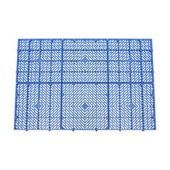 6 Pcs Plastic Moisture Resistant Pad Grid Trays For Goods/Plants 40*40*5cm Blue