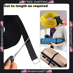 50 Pack Reusable Nylon Cable Straps with Metal Buckles for Organization