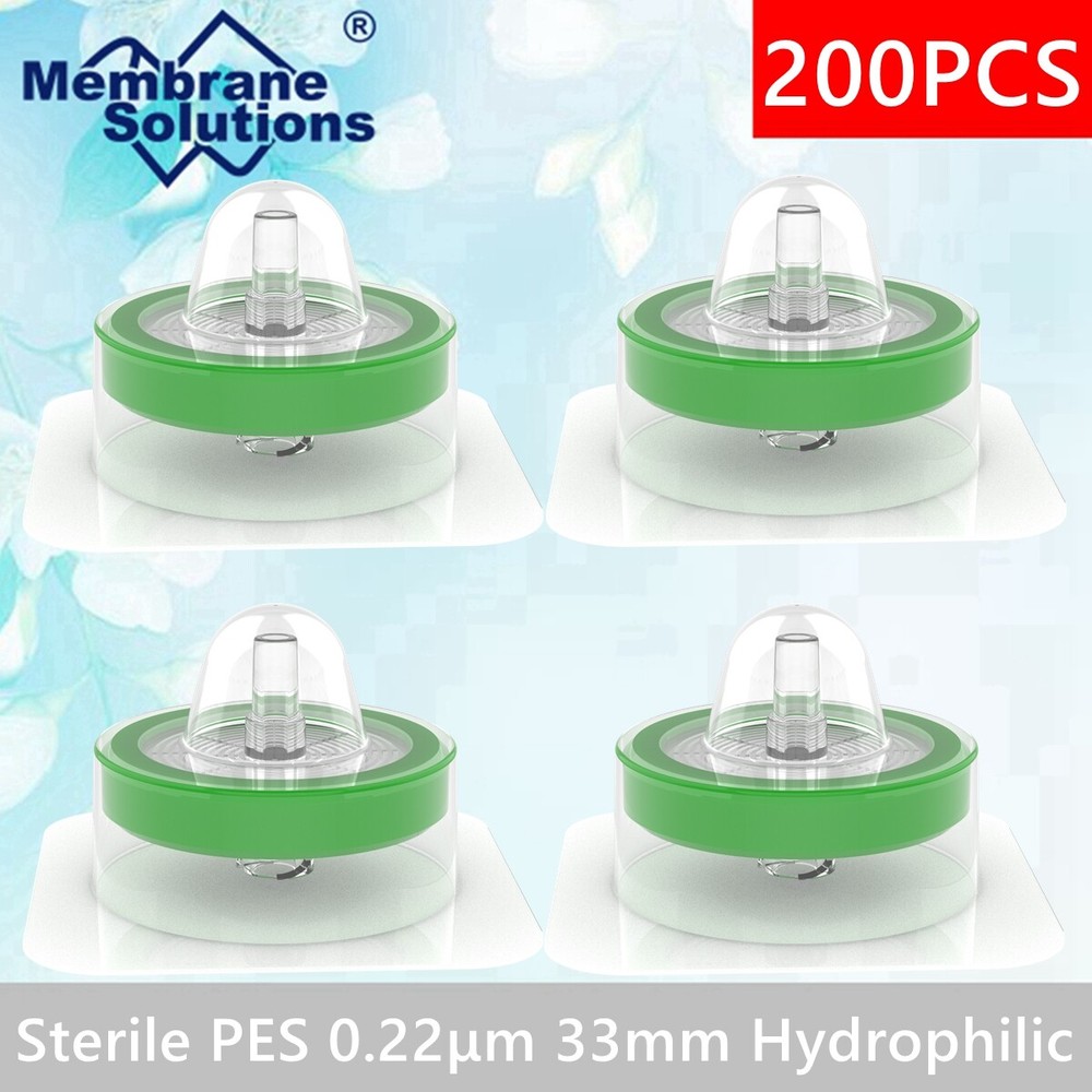 Syringe Filter Sterile PES Membrane33mm 0.22µm Sterilized Lab supplies