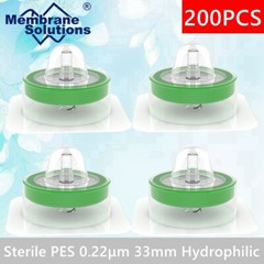 Syringe Filter Sterile PES Membrane33mm 0.22µm Sterilized Lab supplies