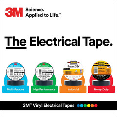 3M Scotch Super 33+ Electrical Tape – 3/4 in X 52 Ft, Premium Grade All-Weather