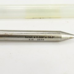 Botek K15 0.068″ x 16.0″ x 3/4″ Deep Hole Coolant Fed Gun Drill Single Flute