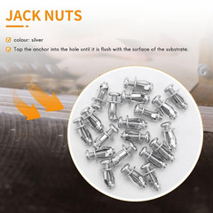 Expansion Screw Petal Nut,Petal Shape Metal Nut with Screws Easy Installation