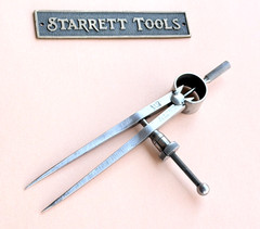 STARRETT No.77A Fay Spring-Type Dividers W/Square Legs; 4.0” Size & Capacity!