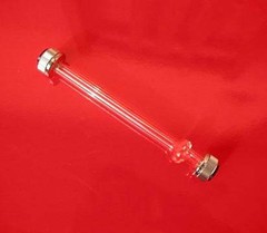 Azzota® Borosilicate Glass Polarimeter Tube, Bubble Model, 200mm