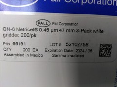 (200 Count) PALL 66191 GN-6 Metriciel Membrane Disc Filters 47mm GRID MCE 2024