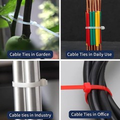 120Pcs 8Inch Cable Zip Ties, Assorted Sizes, Multi-Purpose Multi-Color Mix Pa…