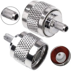 TUOLNK N Type Crimp Connector N Male Plug Adapter for RG58 RG142 50Ohm Low Lo…