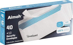 #10 Security Self Seal Envelopes – 500 Qty |No Window, Enveguard, 4⅛ X 9½”, Whit