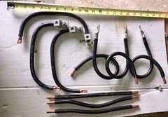 Lot Of 9 1/0 AWG 0 Gauge Copper Battery Cable Power Wire Marine, Inverter, Solar