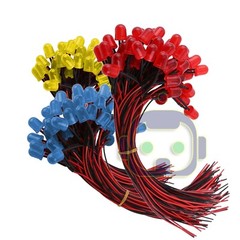 1.8mm 3mm 5mm 10 Pre Wired LED Cabled DC9-12V Diffused Lights Emitting Diodes