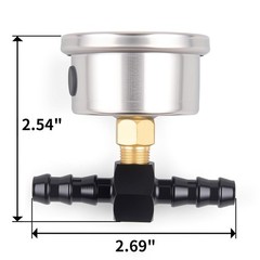 Universal 0-100psi Fuel Pressure Gauge with 5/16″ Barb Inline Adapter