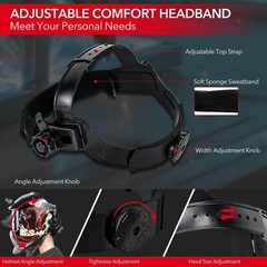 TRQWH Welding Hood with Light & Extreme Tools Bag, 1/1/1/2 Optical Clarity