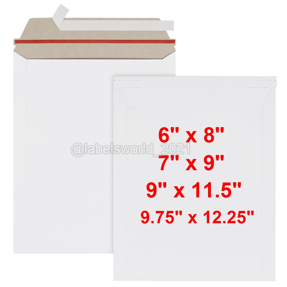 All Size Rigid Flat Photo Mailers Document Envelopes Cardboard Self Seal Mailer