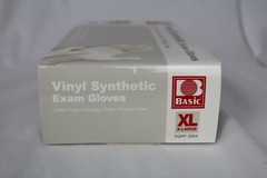 3 Boxes Basic Vinyl Synmax Exam Gloves 100 Ea Box XL VGPF3004