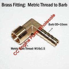ELBOW Male Thread M16 M16x1.5 Barb 8mm 5/16″ in Hose Fitting Adapter Connector