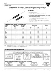 5 Pcs, Resistor, High Voltage, Axial, 100M Ohms, 3.5kV, 1W, Vishay, BBFW100MKF08
