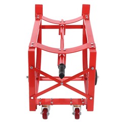 Drum Cradle With 4 Wheels, 55Gal Drum Cradle, 600lbs ,Red for Workshop&Factory