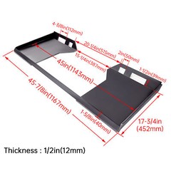 1/2″ Mount Plate Skid Steer Loader Attachment Adapter For Bobcat & Kubota Heavy
