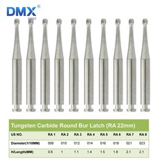Round Carbide Burs for Slow Speed Latch RA (Choose Your Size & Qty) 22mm 26mm A