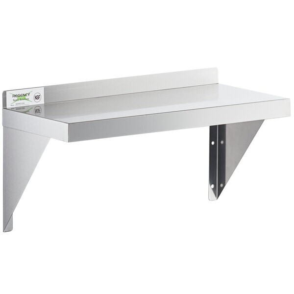 12″W x 24″L Stainless Steel Heavy Duty Kitchen Overshelf Solid Wall Mount Shelf