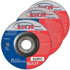 SAIT Type 27 (42) Ultimate Cut 6″ x .045 THK x 7/8″ Arbor Cutting Wheels QTY 10