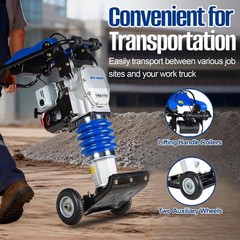 BILT HARD 3500 lbs Gas Jumping Jack Rammer, 98cc 3HP 4-Stroke, 26″ Depth Compact