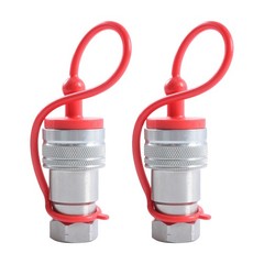 2 Sets Ag 1/2″ Hydraulic Quick Connect Ball Pioneer Style W/Dust Caps