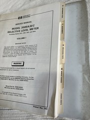 HP 3586A/B/C Selective Level Meter Service Manual Volume 1 P/N 03586-90002