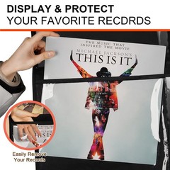 Vinyl Record Display Wall Mount Album Storage for 12 Inch Frame Display With …