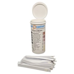 Free Chlorine/Bleach Test Strips, 0-1000 ppm [Vial of 100 Strips]