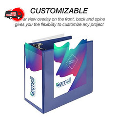 Samsill Durable 6 inch 3 Ring Binder Made in USA Locking D Ring FSC 100% Recy…