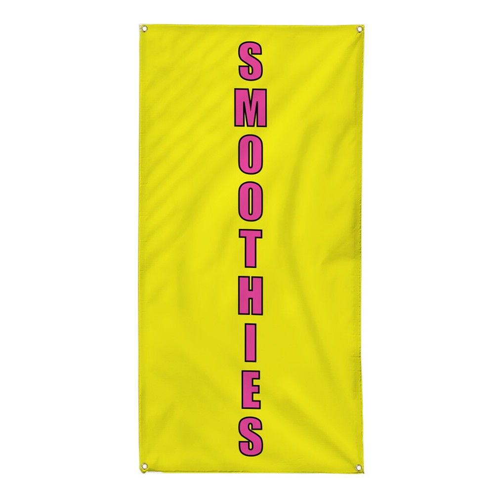 Vertical Vinyl Banner Multiple Sizes Smoothies Food Fair Promotion Business O