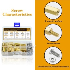 M3 Motherboard Standoff Kit 320PCS Brass Spacer Screws Set