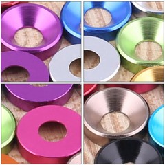 M2 M2.5 M3 M4 M5 M6 M8 Countersunk Washers Anodised Aluminium Alloy Multicolour
